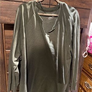 Dark Green Long Sleeve Top